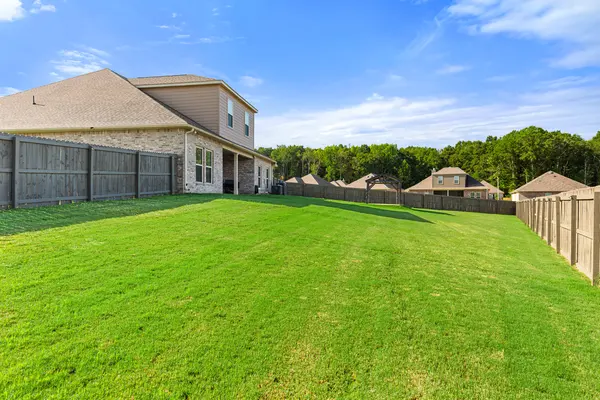 Back yard and rear of the home