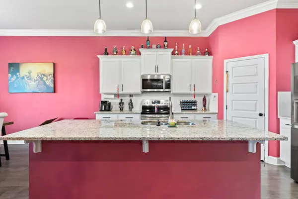 Kitchen with granite island
