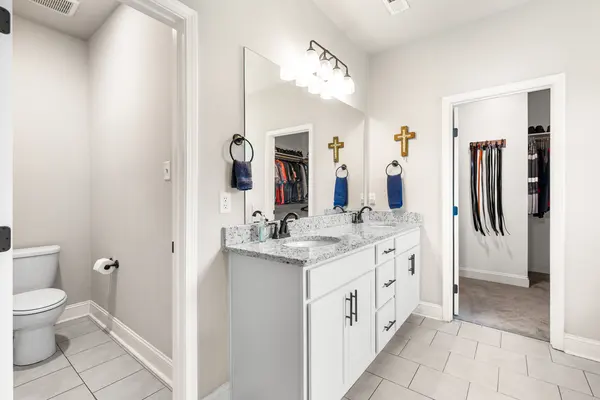 Primary bath with double vanity
