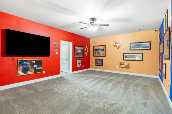 Bonus room set up as a theater
